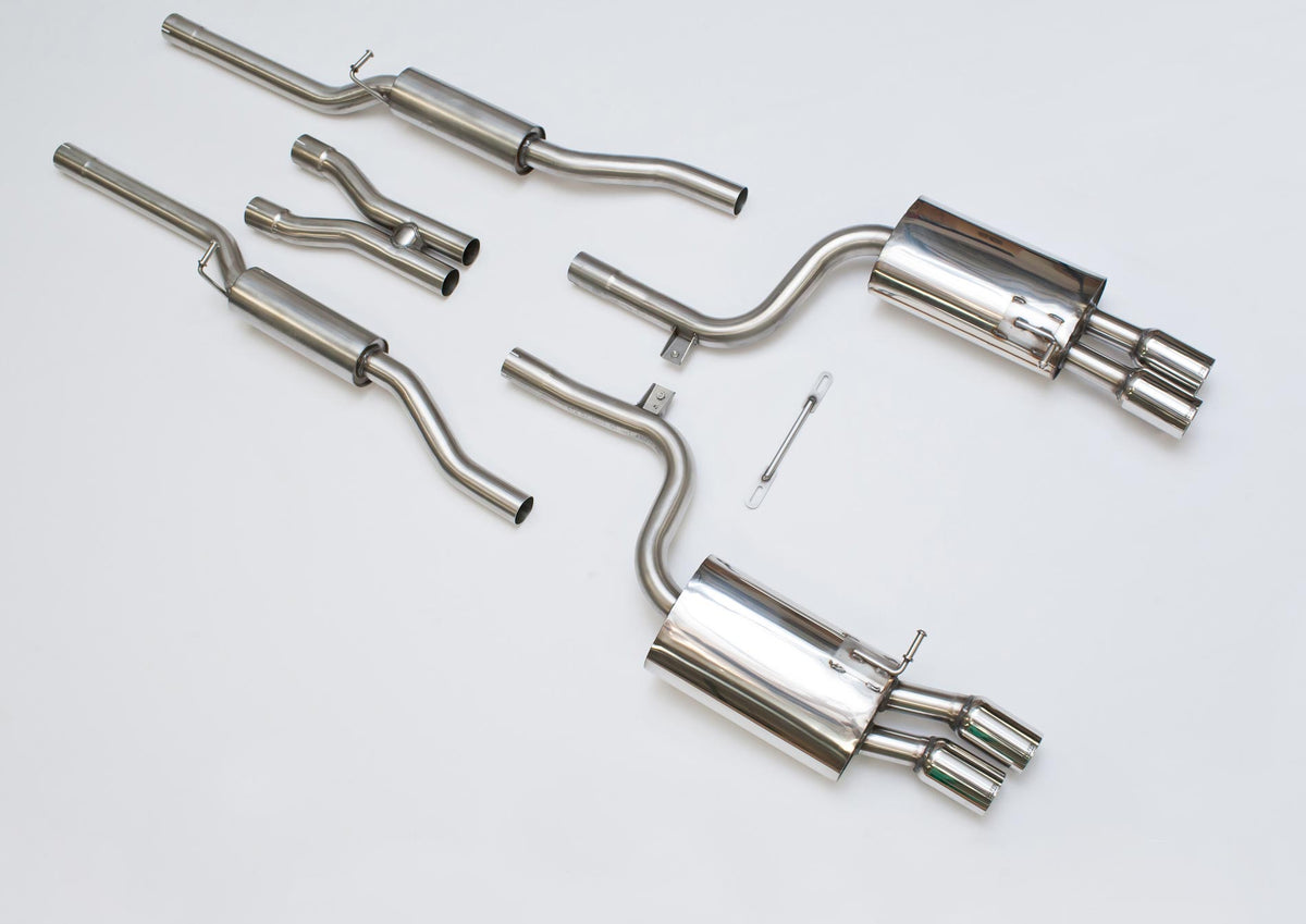 Milltek Resonated Cat-Back Exhaust | Audi B7 S4 - Polished Tips
