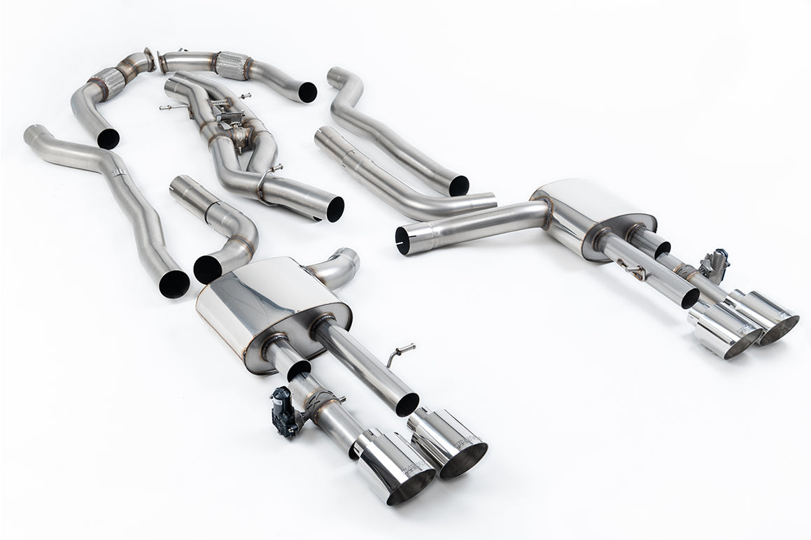 Milltek 80mm Non-Resonated Cat-Back Exhaust | Audi S8 D5 - Polished Tips