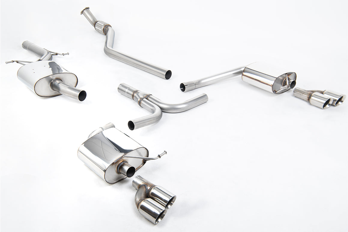 Milltek Resonated Cat-Back Exhaust | Audi B8 A4 2.0 TFSI - Polished Tips