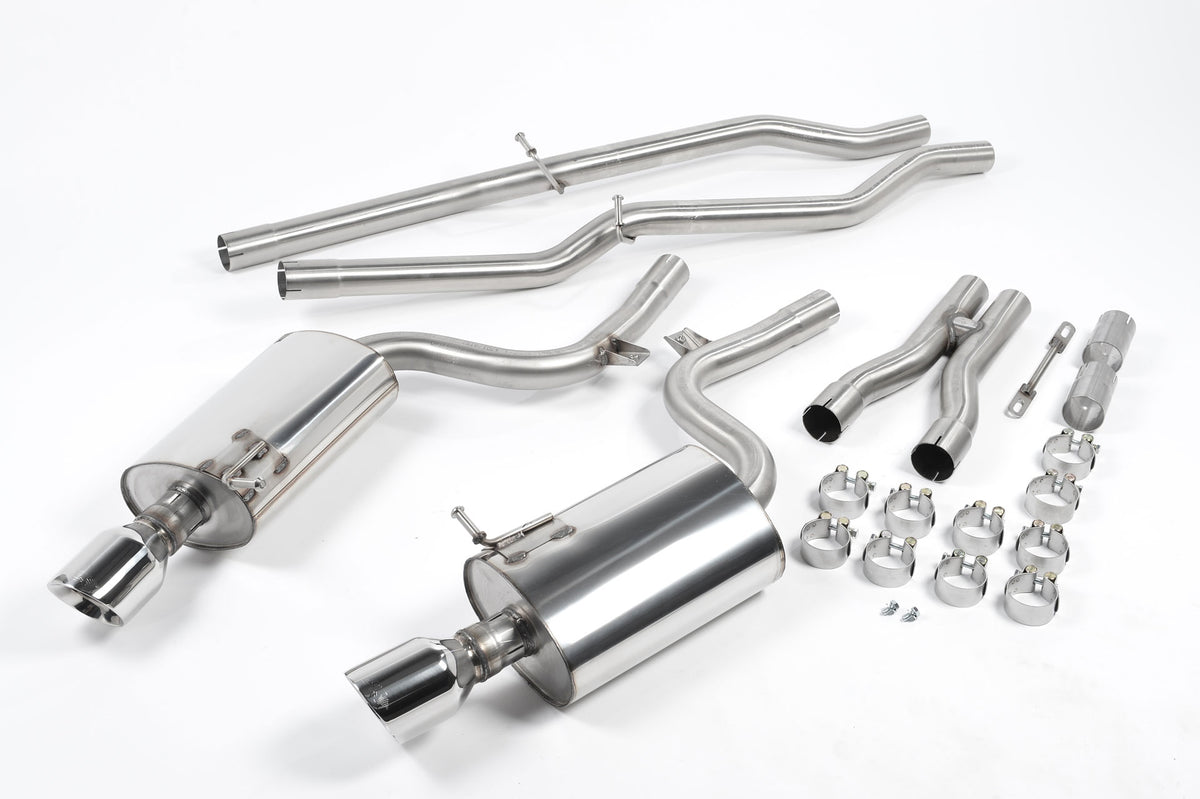 Milltek Non-Resonated Cat-Back Exhaust | Audi B6 S4 - Polished Tips