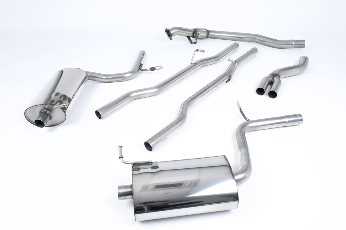 Milltek Non-Resonated Cat-Back Exhaust | Audi B6 A4 1.8T - 90mm Jet Tips
