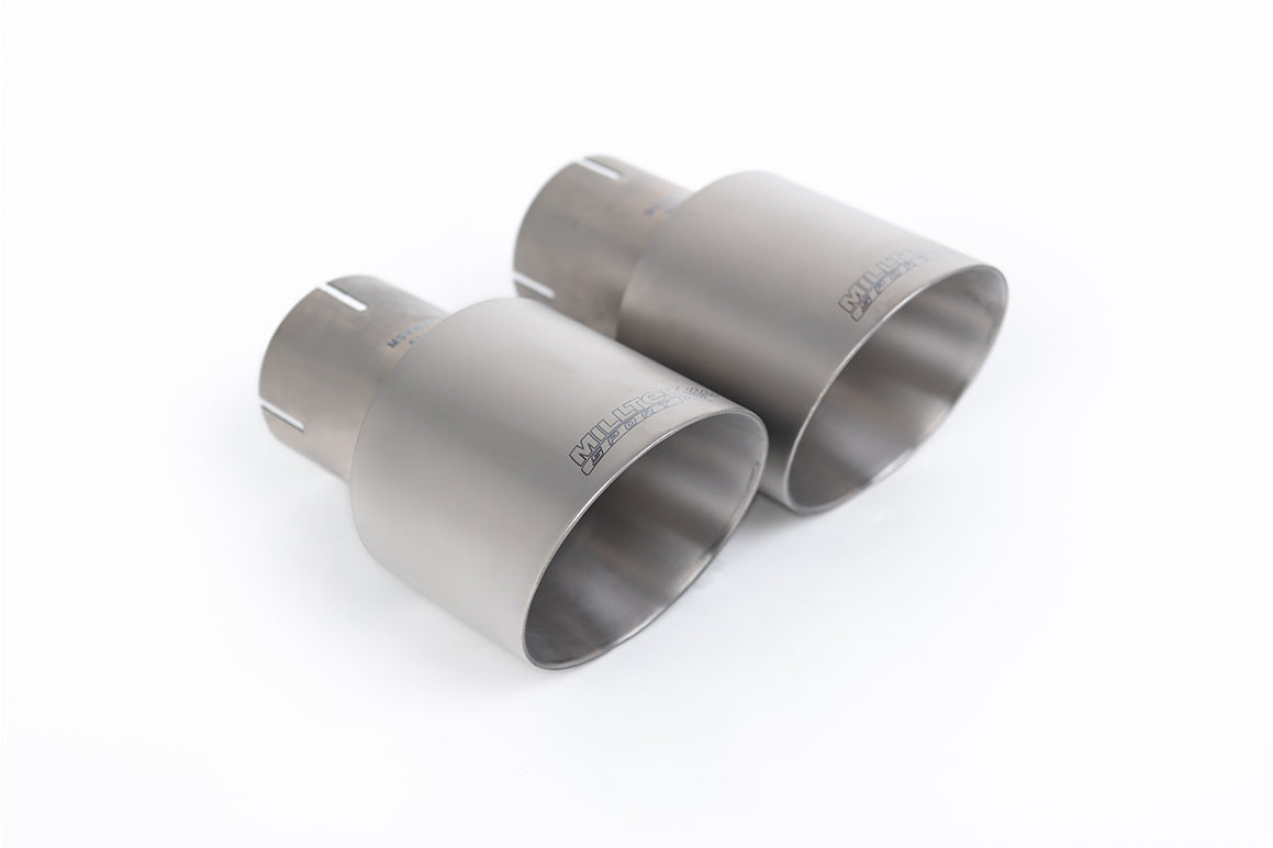 Milltek Non-Resonated Cat-Back Exhaust | Audi A3 8V 2.0 TFSI - Brushed Titanium Tips
