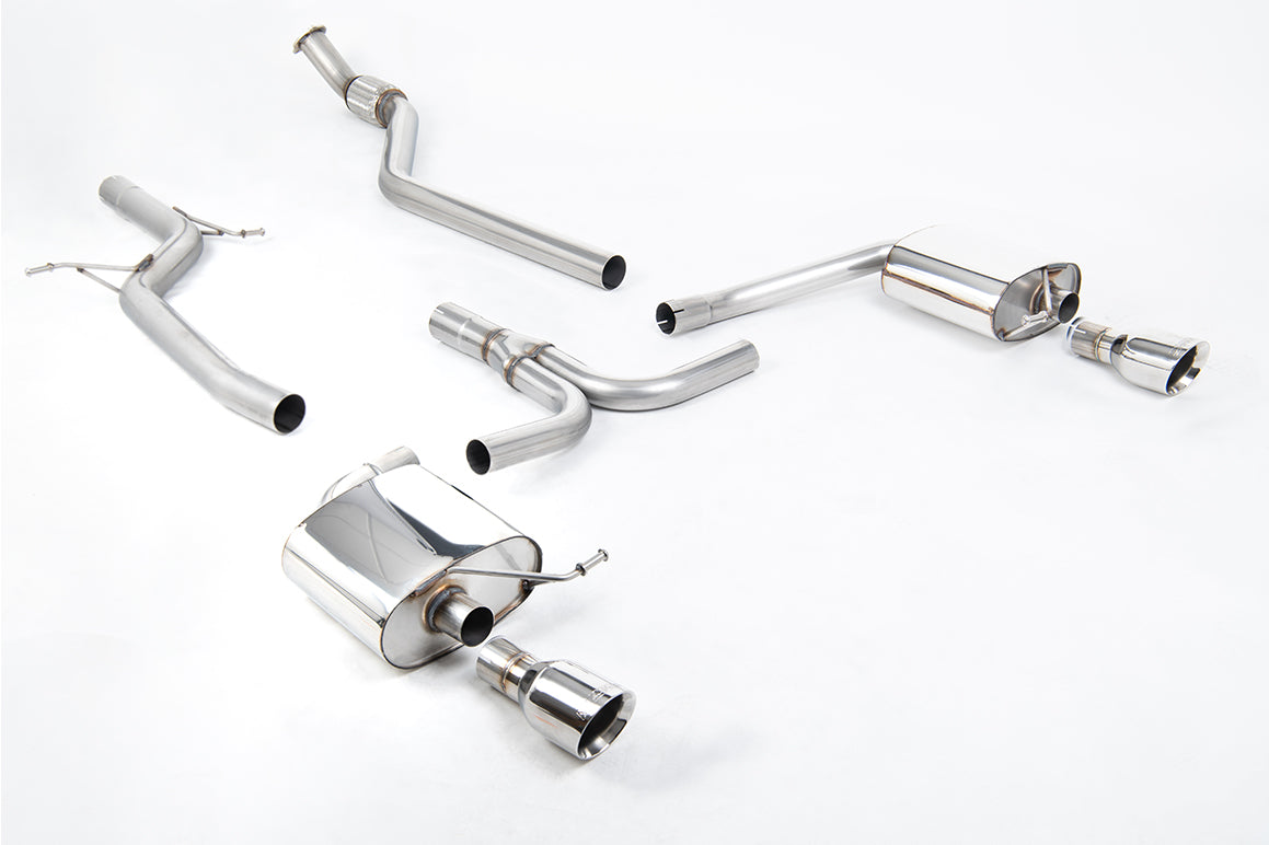 Milltek Non-Resonated Cat-Back Exhaust | Audi B8 A4 2.0 TFSI - Polished Tips