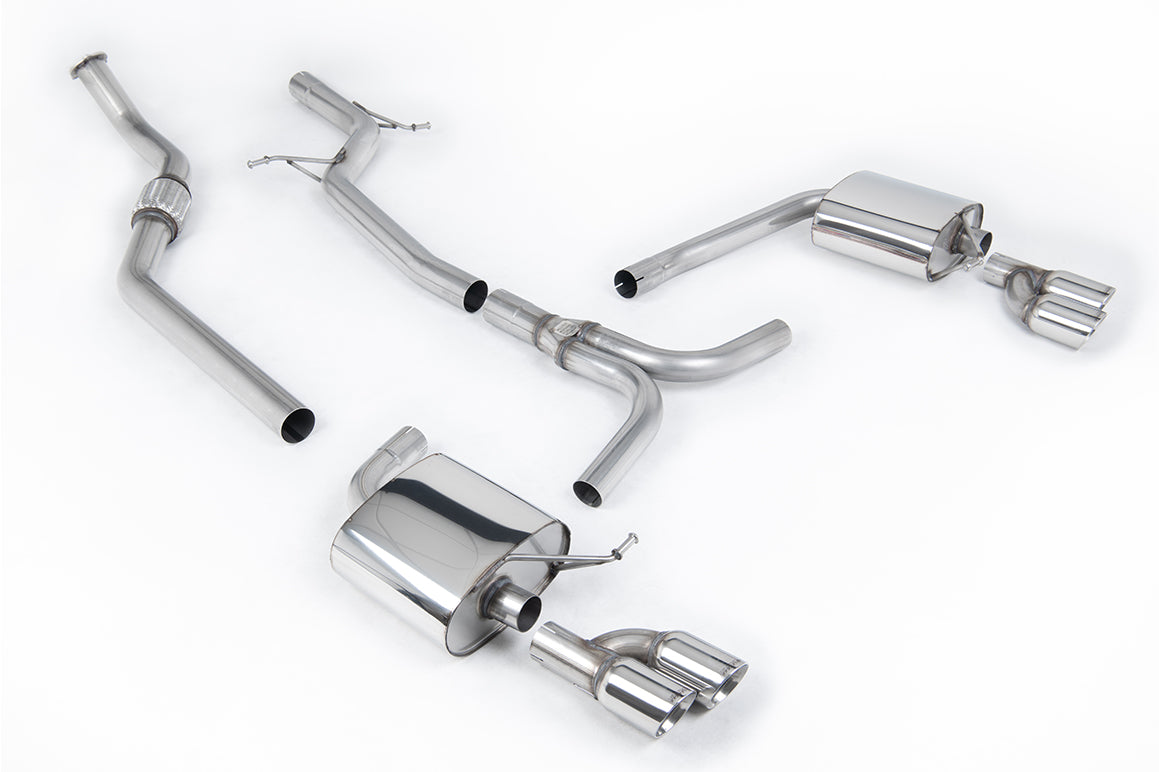 Milltek Non-Resonated Cat-Back Exhaust | Audi B8 A4 2.0 TFSI - Polished Tips