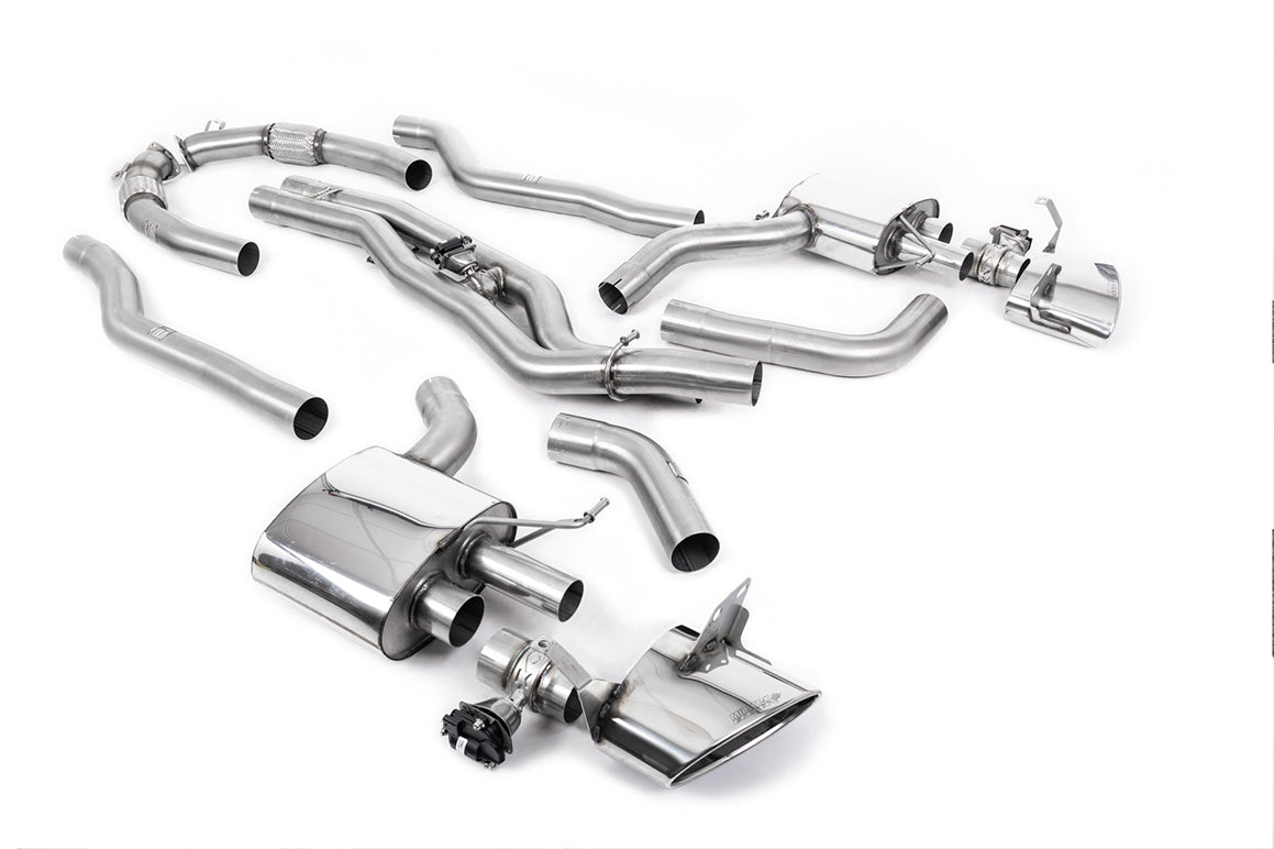 Milltek 80mm Non-Resonated Cat-Back Exhaust | Audi C8 RS6 RS7 - Polished Tips