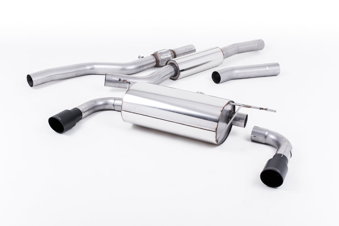 Milltek Resonated Cat-Back Exhaust | BMW 4 Series F32 - Cerakote Black Tips