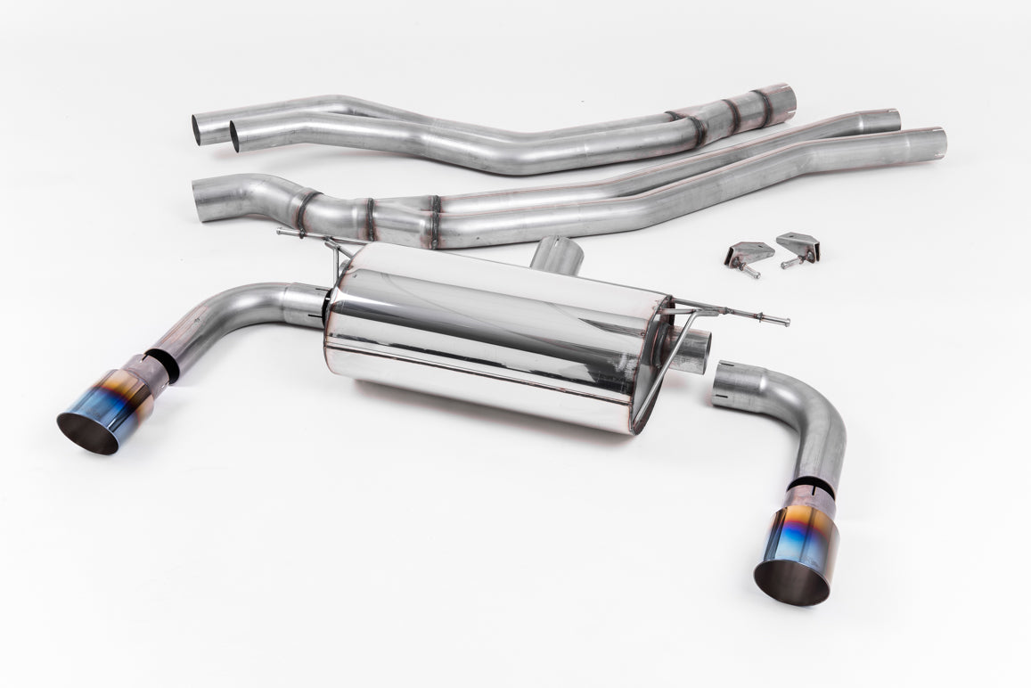 Milltek Resonated Cat-Back Exhaust | BMW 2 Series M240i Coupe (F22 LCI) - Burnt Titanium Tips