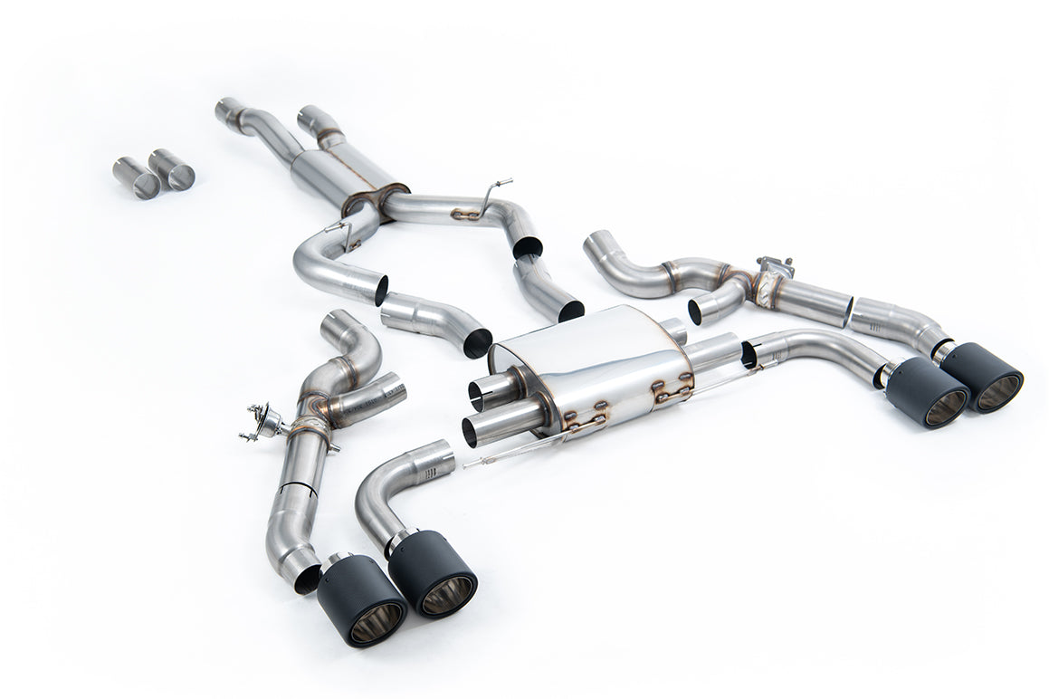 Milltek 80mm OPF/GPF Back System | BMW X3 G01 X4 G02 - Carbon Fibre Tips