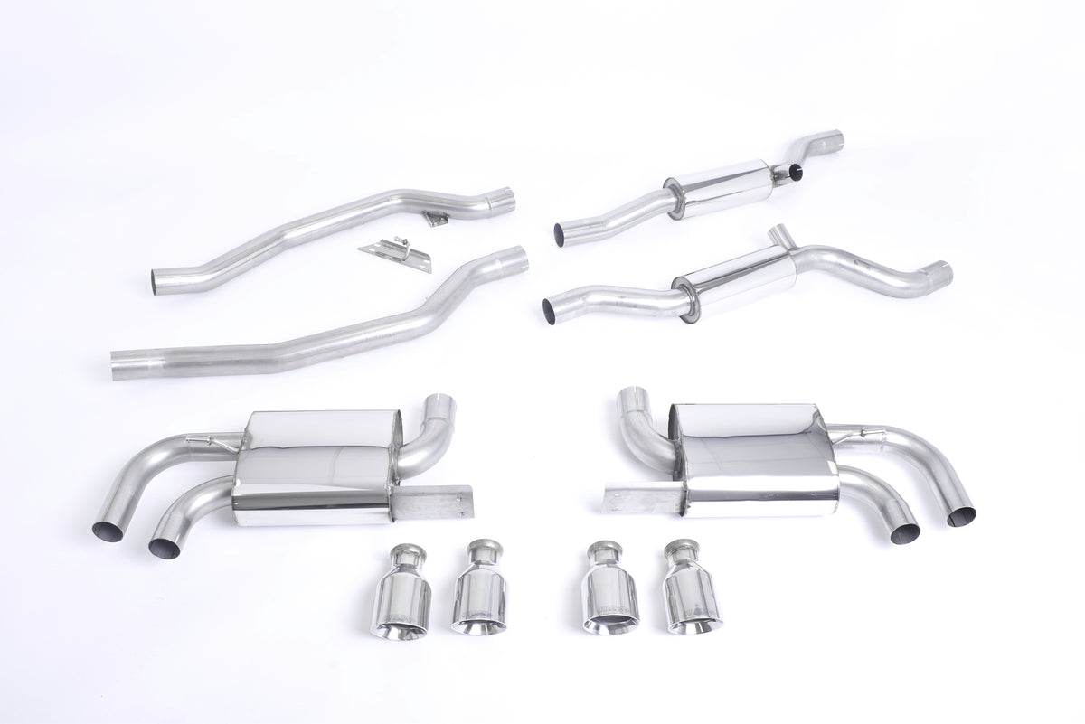 Milltek Resonated Cat-Back Exhaust | Porsche Cayenne 958 Turbo 4.8 V8 (Pre-Facelift) - Cup Style Polished Tips