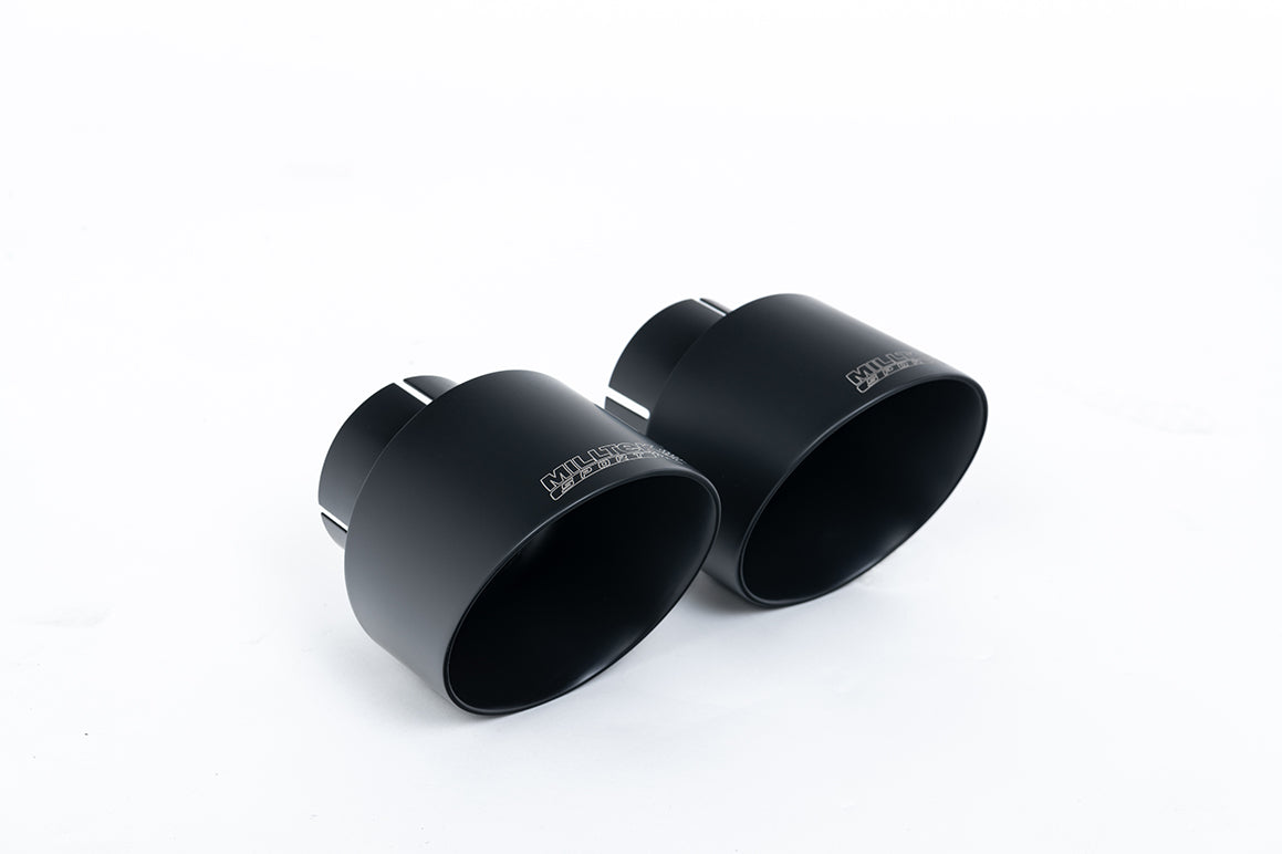 Milltek Valved Rear Silencer Bypass | Porsche 991.2 GT3 & GT3 RS - Cerakote Black Tips