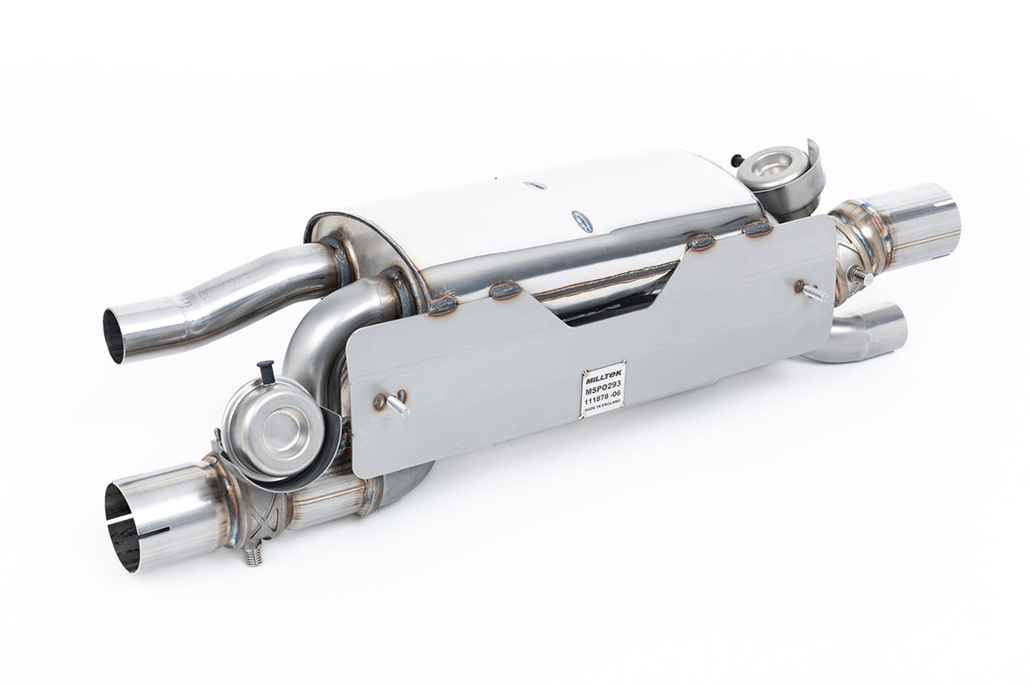 Milltek Valved Rear Silencer | Porsche 991.2 Carrera - Brushed Titanium Tips