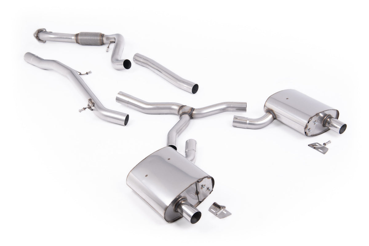 Milltek Non-Resonated Cat-Back Exhaust | Audi B9.5 A4 2.0 TFSI Quattro