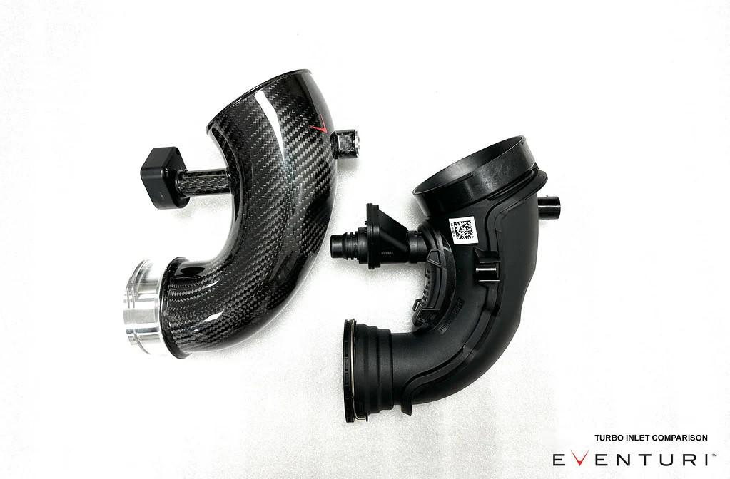 Eventuri G90 / G99 M5 (S68) Carbon Turbo Inlet Set - Gloss Carbon