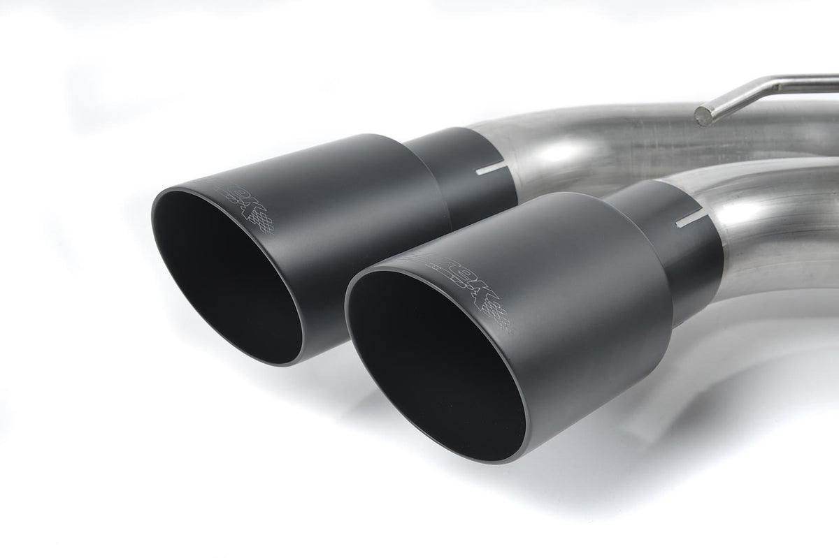 Milltek Resonated Downpipe-Back Exhaust | Audi UR Quattro 10V - Cerakote Black Tips