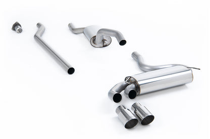 Milltek Resonated Downpipe-Back Exhaust | Audi UR Quattro 20V - Polished Tips