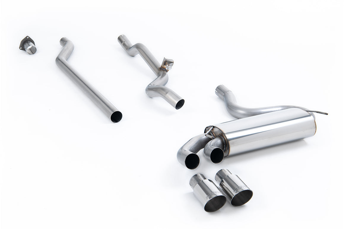 Milltek Non-Resonated Downpipe-Back Exhaust | Audi UR Quattro 20V - Polished Tips