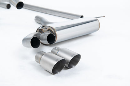 Milltek Non-Resonated Downpipe-Back Exhaust | Audi UR Quattro 10V - Brushed Titanium Tips