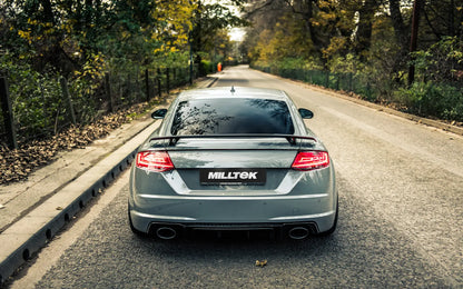 Milltek Non-Resonated Cat-Back Exhaust | Audi MK3 TTRS - Cerakote Black Tips