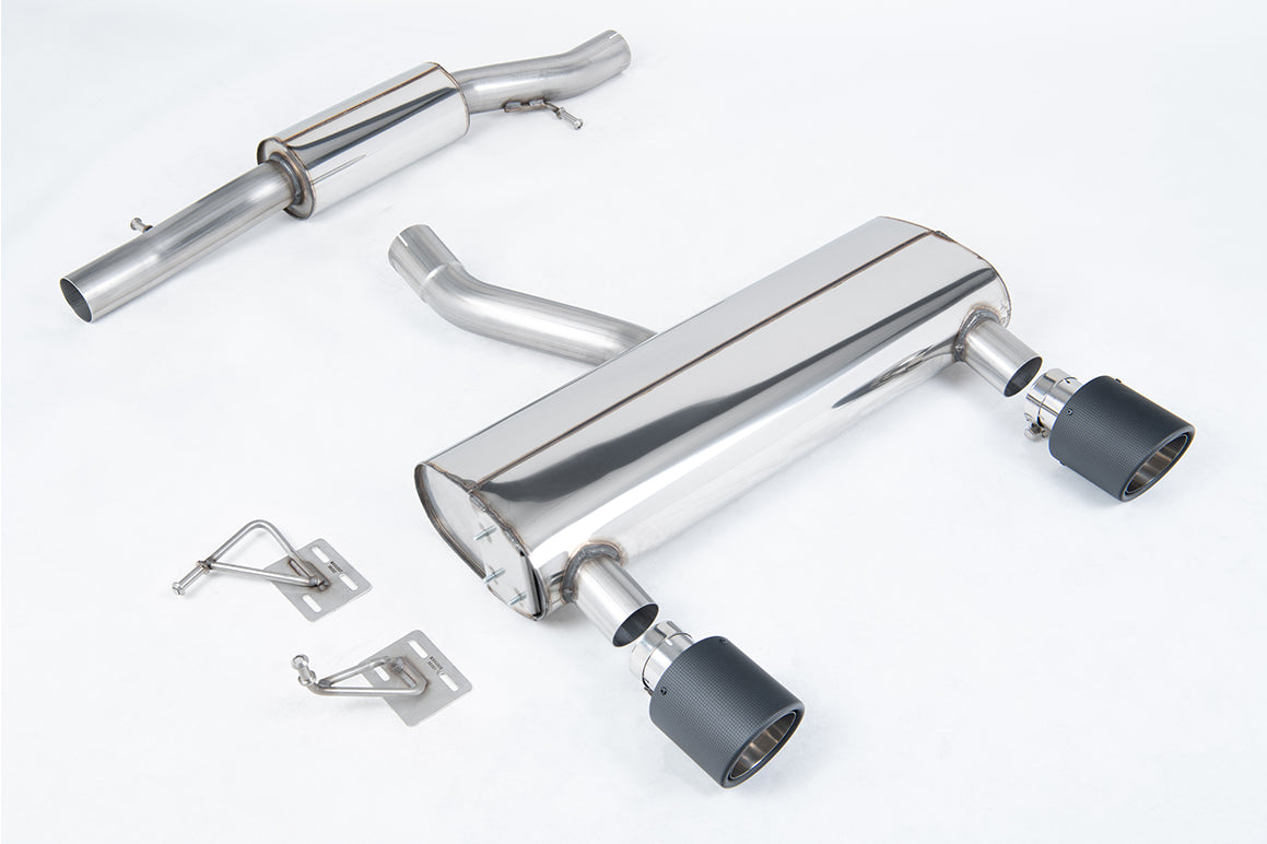 Milltek Resonated Cat-Back Exhaust | Audi MK1 TT - Carbon Fibre Tips