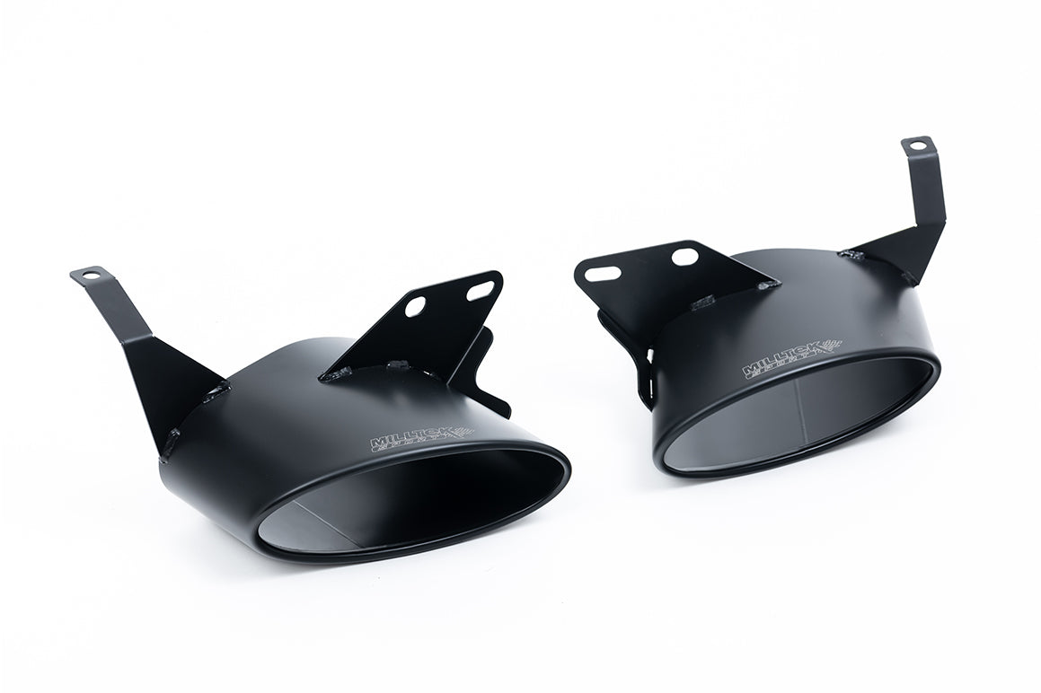 Milltek 80mm Non-Resonated Signature Series Axle-Back Exhaust | Audi RS6 RS7 C8 - Cerakote Black Oval Tips