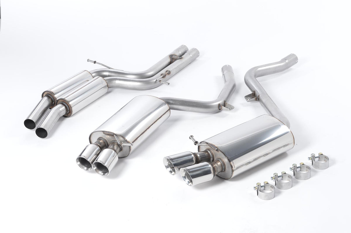 Milltek Resonated Cat-Back Exhaust | Audi B8 S5 V8 - Polished Tips