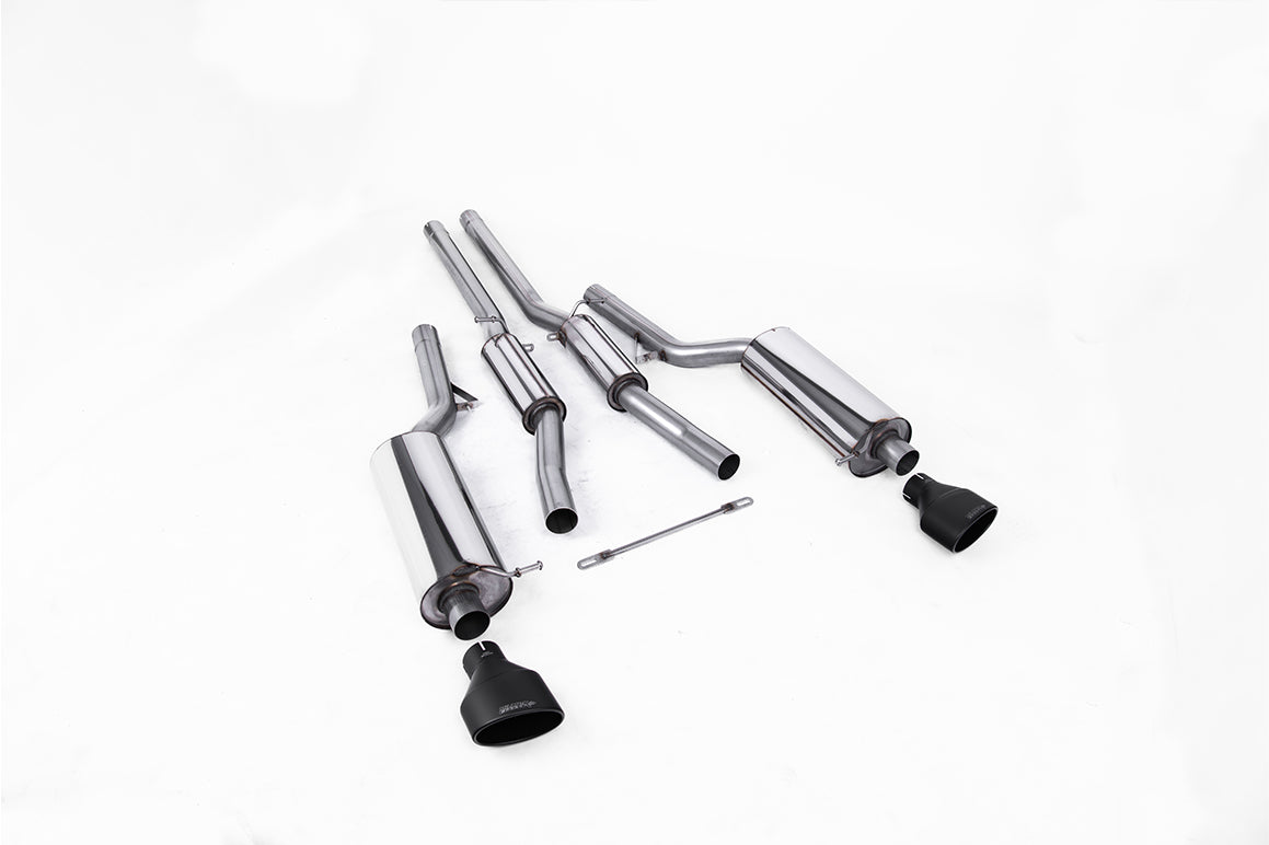 Milltek Resonated Cat-Back Exhaust | Audi RS6 C5 - Cerakote Black Tips