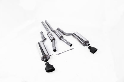 Milltek Resonated Cat-Back Exhaust | Audi RS6 C5 - Cerakote Black Tips