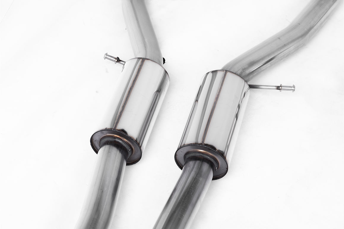Milltek Resonated Cat-Back Exhaust | Audi RS6 C5 - Cerakote Black Tips