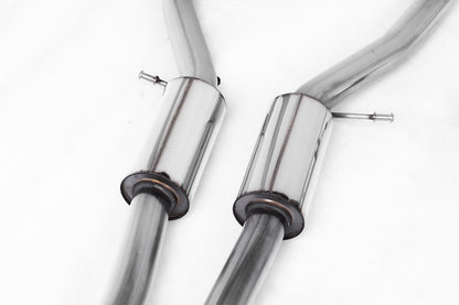 Milltek Resonated Cat-Back Exhaust | Audi RS6 C5 - Cerakote Black Tips