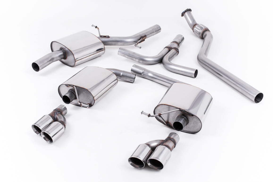 Milltek Resonated Cat-Back Exhaust | Audi B8 A5 2.0 TFSI - Polished Tips