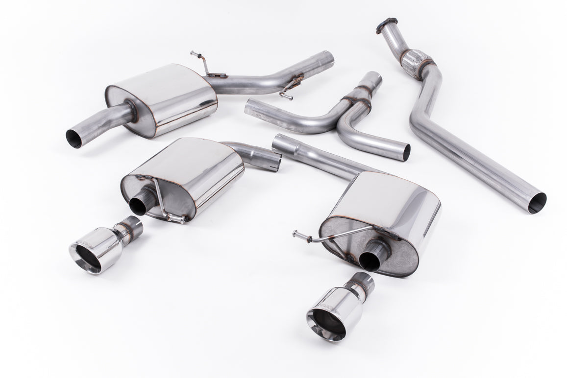Milltek Resonated Cat-Back Exhaust | Audi B8 A5 2.0 TFSI - Polished Tips