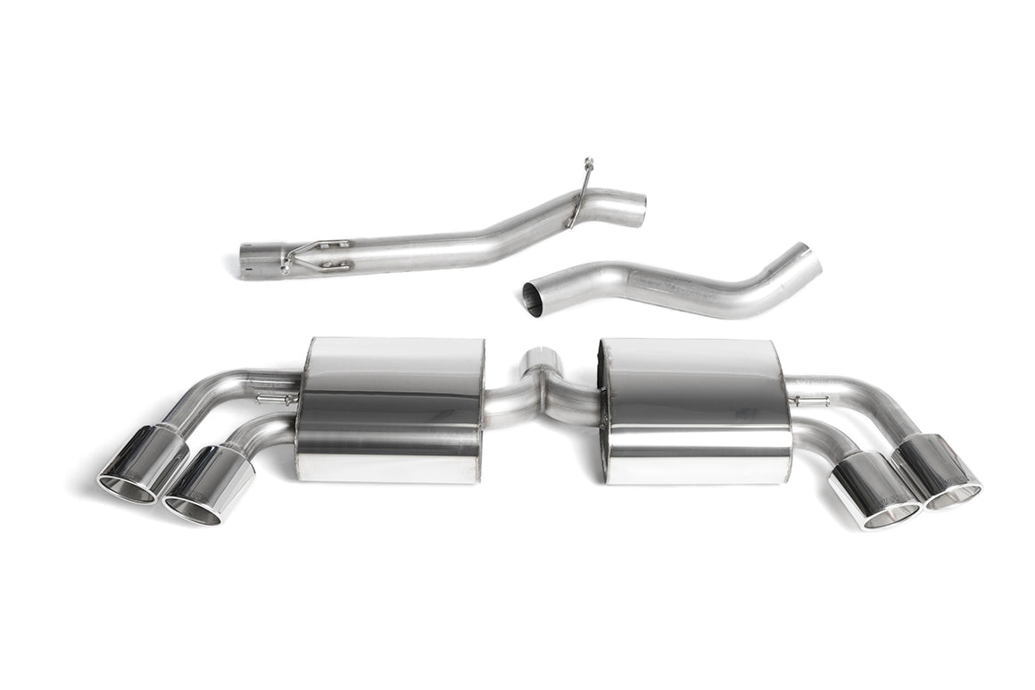 Milltek Non-Resonated Cat-Back Exhaust | Audi TTS MK2 - Quad Polished Tips