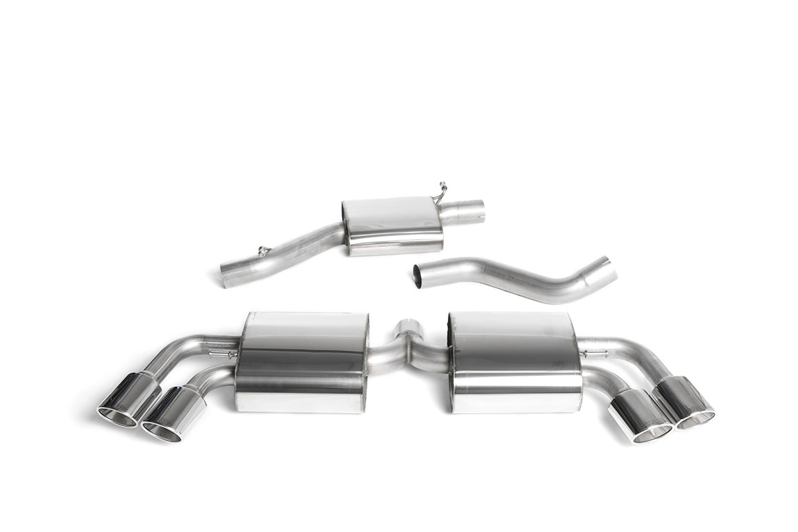 Milltek Resonated Cat-Back Exhaust | Audi TTS MK2 - Quad Polished Tips