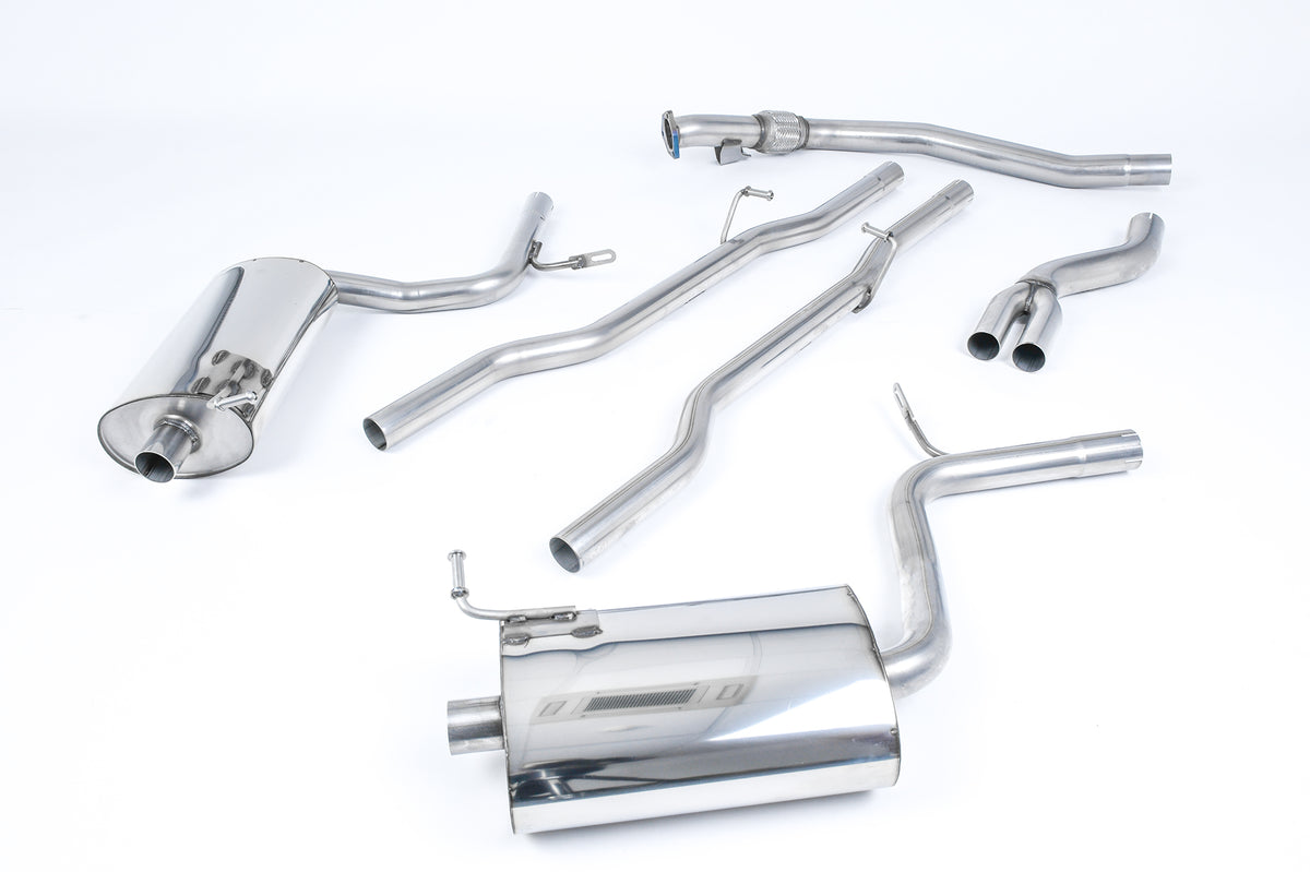 Milltek Non-Resonated Cat-Back Exhaust | Audi B6 A4 1.8T Quattro - 90mm Jet Tips