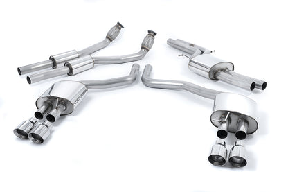 Milltek Resonated Cat-Back Exhaust | Audi C7 S6 S7 - Polished Tips