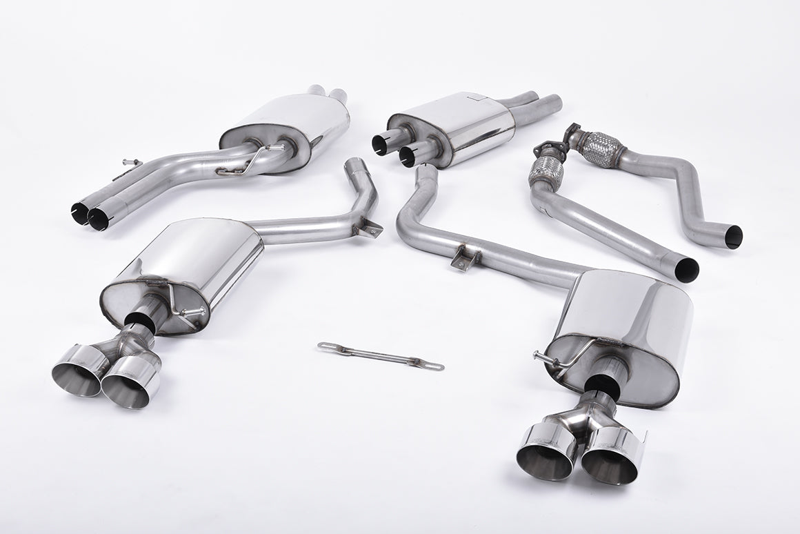 Milltek Resonated Cat-Back Exhaust | Audi B8.5 S4 S5 - Polished Tips