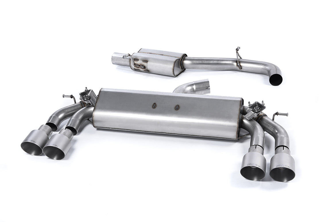 Milltek Resonated Cat-Back Exhaust | Audi S3 8V - Brushed Titanium Tips