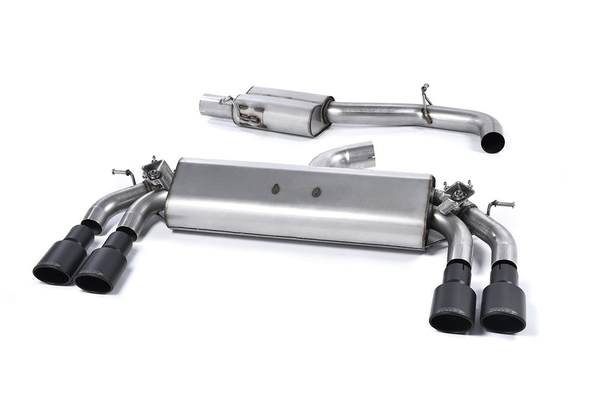 Milltek Resonated Cat-Back Exhaust | Audi S3 8V - Cerakote Black Tips