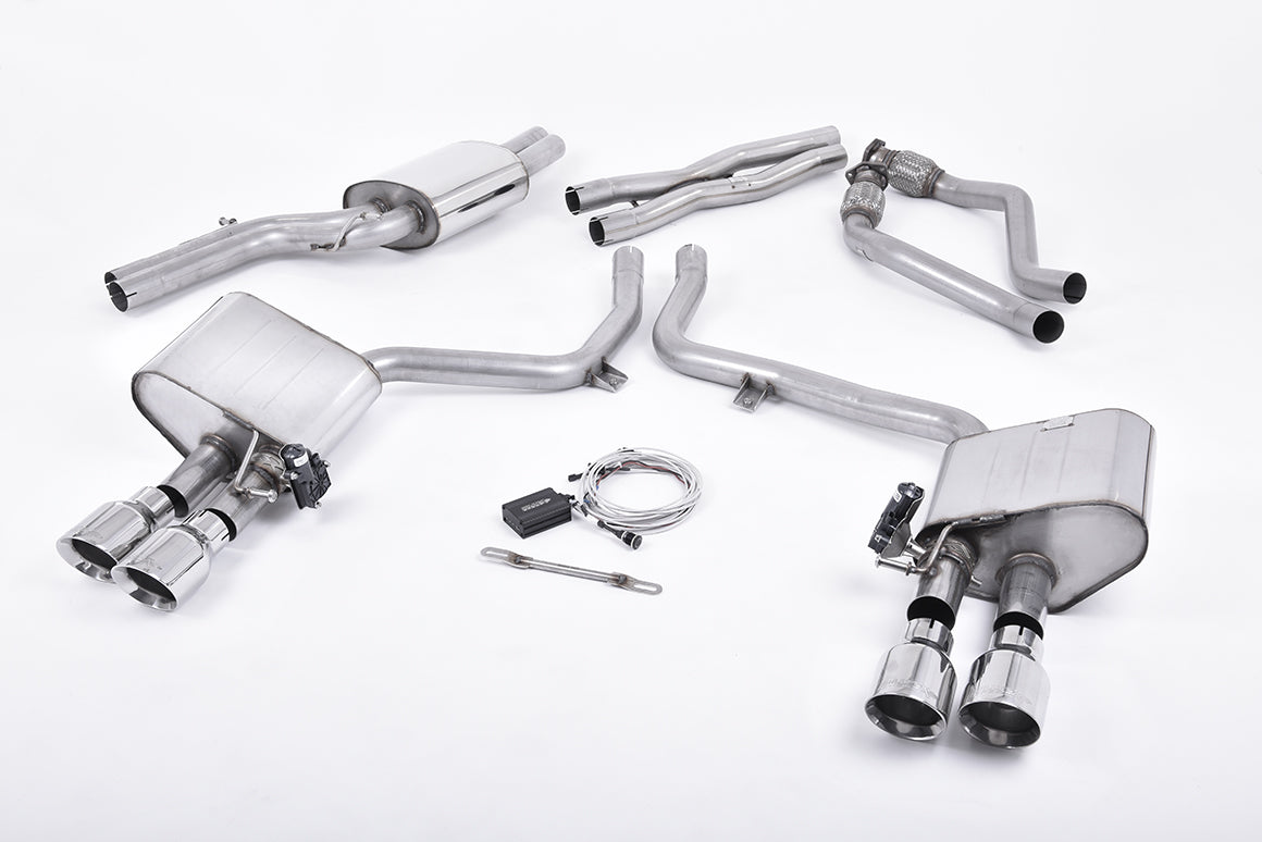 Milltek Valved Cat-Back Exhaust | Audi B8.5 S4 S5 - Polished Tips