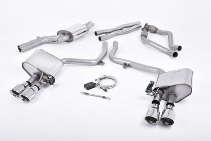 Milltek Valved Cat-Back Exhaust | Audi B8.5 S4 S5 - Polished Tips