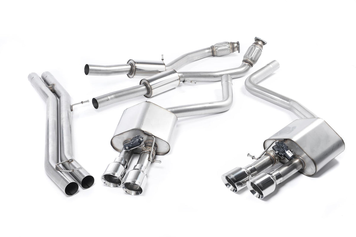 Milltek Resonated Cat-Back Exhaust | Audi D4 S8 Quattro - Polished Tips
