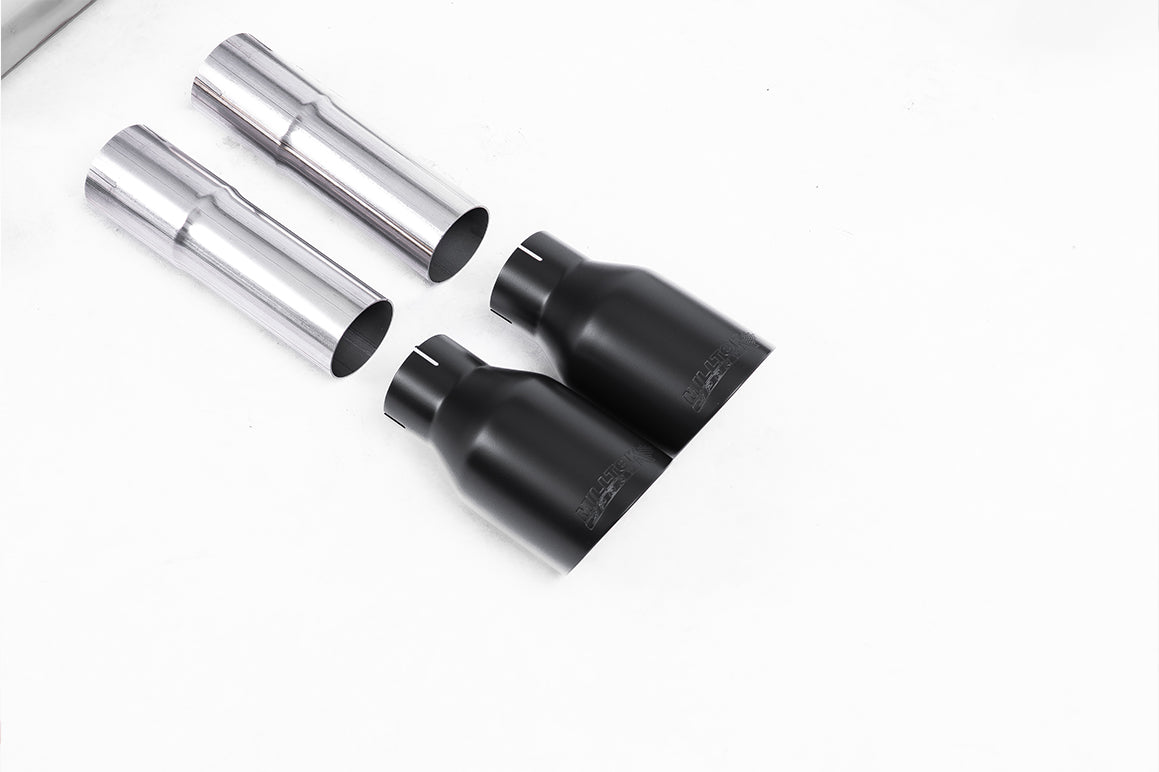 Milltek Non-Resonated Cat-Back Exhaust | Audi S3 8V.2 - Cerakote Black Tips