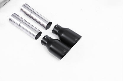 Milltek Non-Resonated Cat-Back Exhaust | Audi S3 8V.2 - Cerakote Black Tips