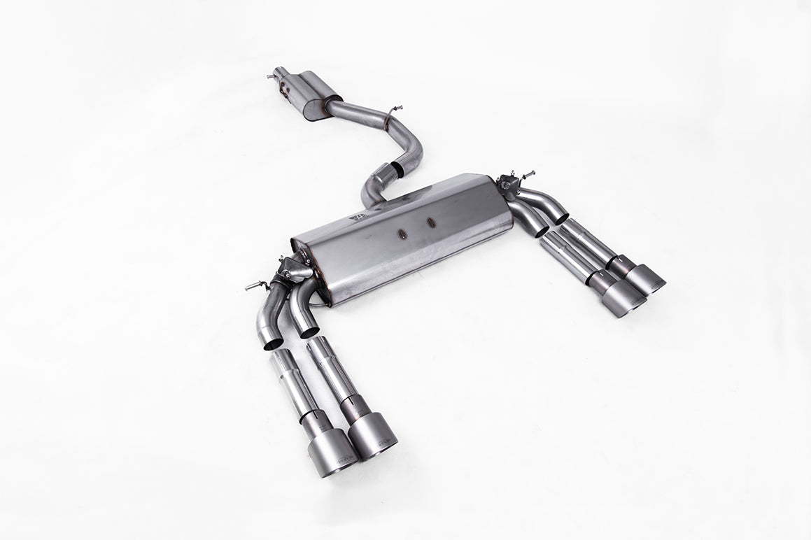 Milltek Resonated Cat-Back Exhaust | Audi 8V S3 2.0 TFSI - Brushed Titanium Tips