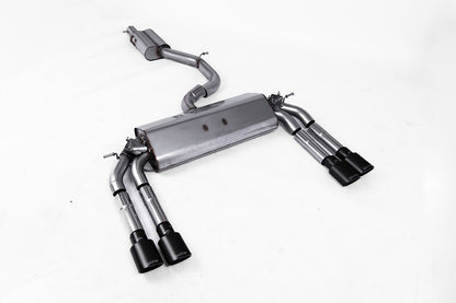 Milltek Resonated Cat-Back Exhaust | Audi 8V S3 - Cerakote Black Tips