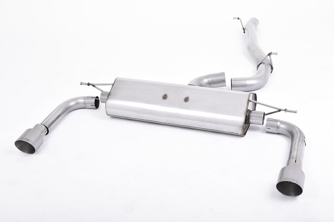 Milltek Non-Resonated Cat-Back Exhaust | Audi A3 8V 2.0 TFSI - Brushed Titanium Tips