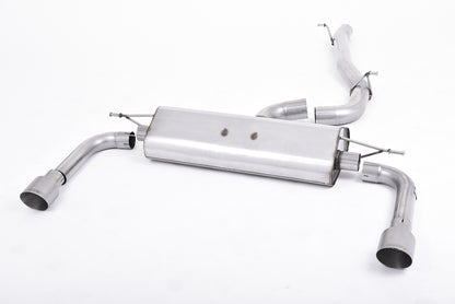 Milltek Non-Resonated Cat-Back Exhaust | Audi A3 8V 2.0 TFSI - Brushed Titanium Tips