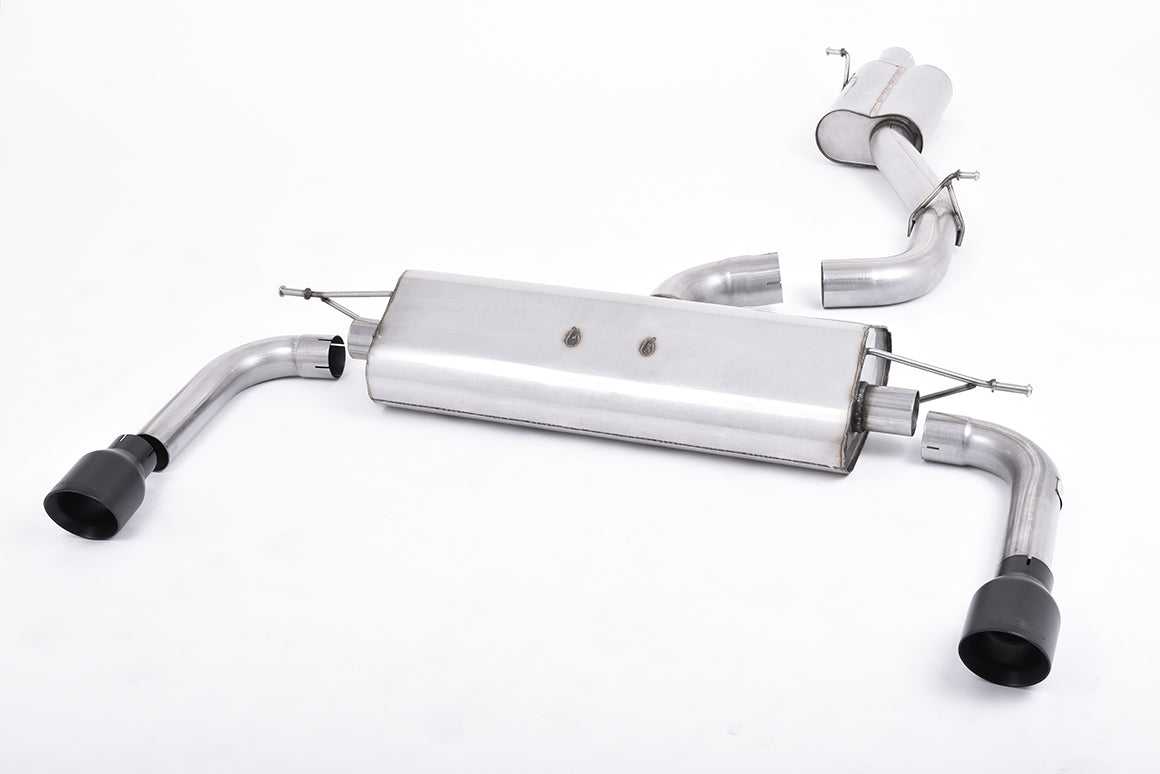 Milltek Resonated Cat-Back Exhaust | Audi A3 8V 2.0 TFSI - Cerakote Black Tips