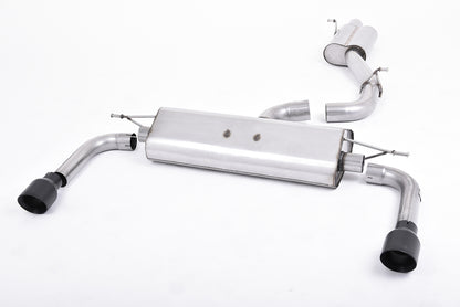 Milltek Resonated Cat-Back Exhaust | Audi A3 8V 2.0 TFSI - Cerakote Black Tips