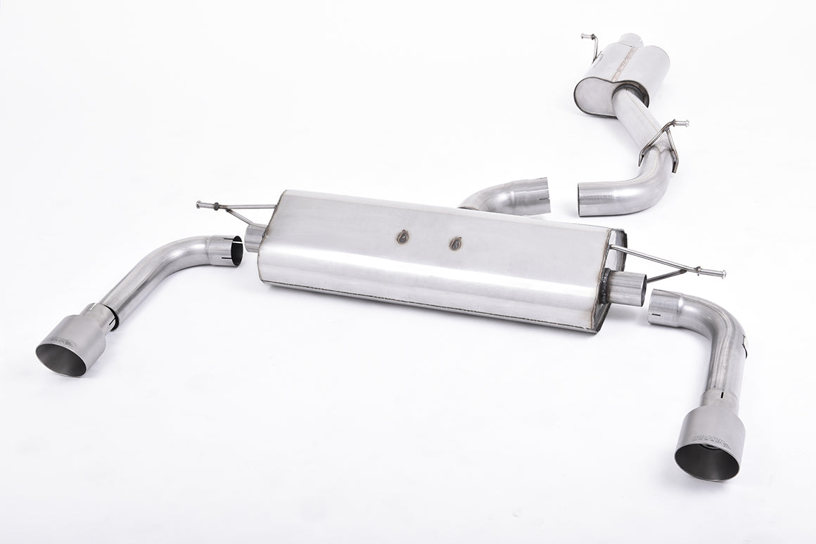 Milltek Resonated Cat-Back Exhaust | Audi A3 8V 2.0 TFSI - Brushed Titanium Tips